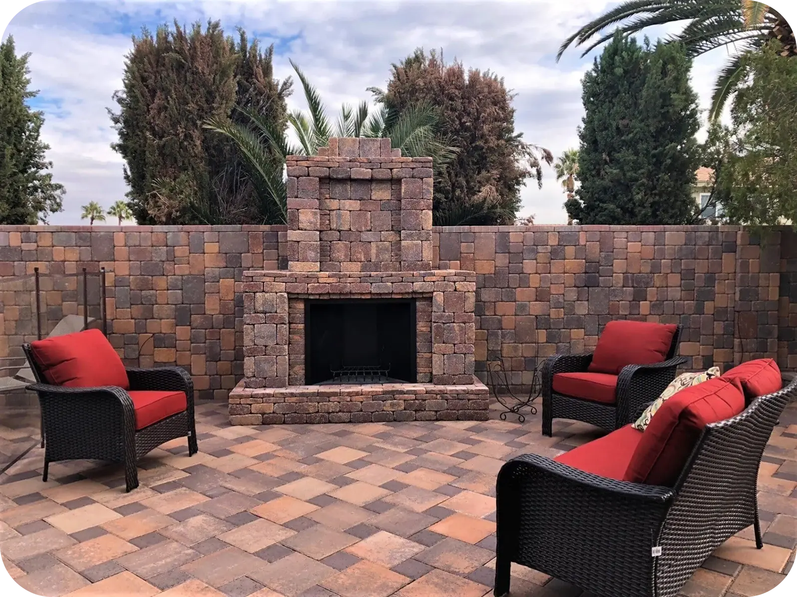 Paver fire pit