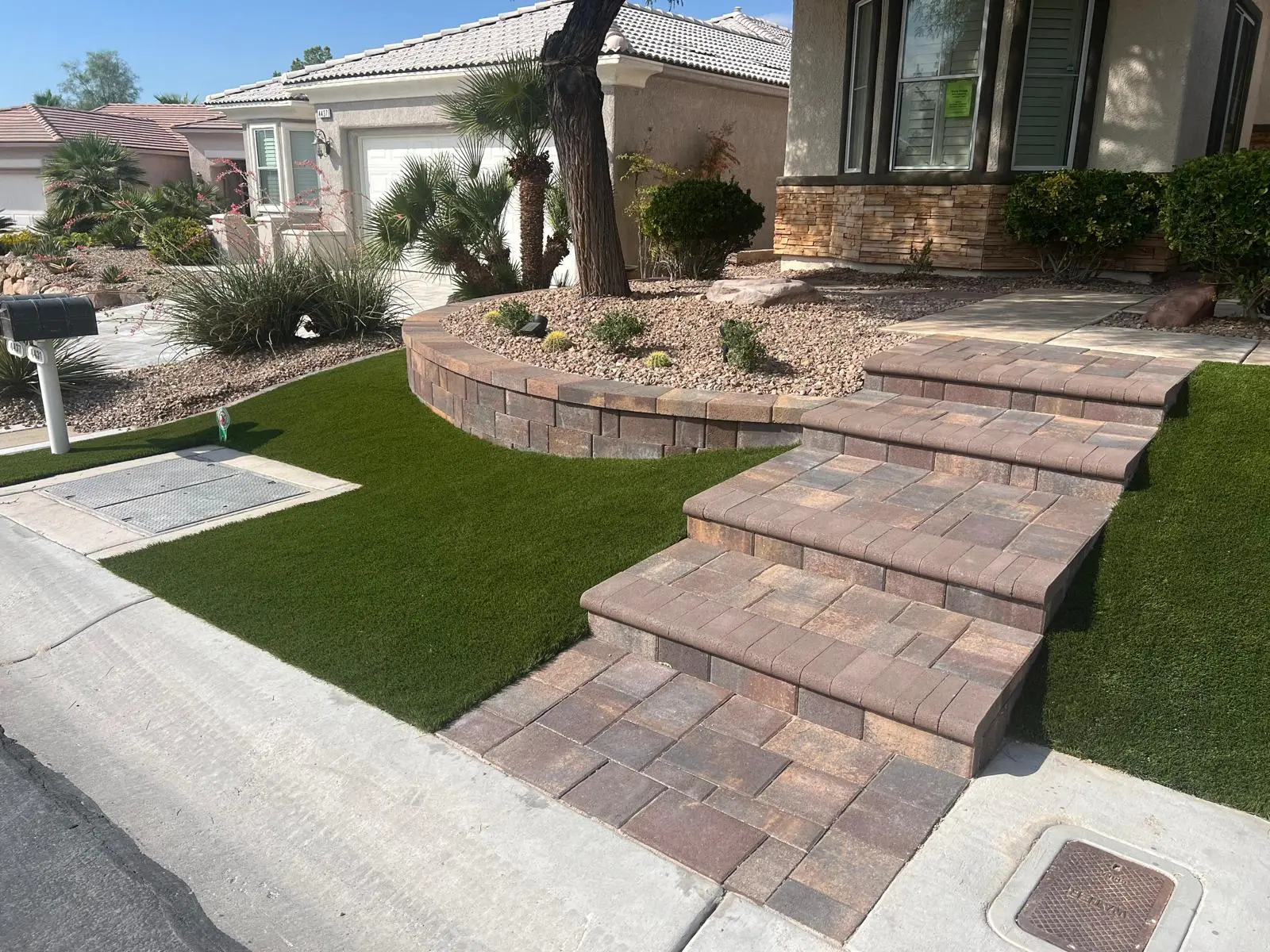 Paver steps & entryway